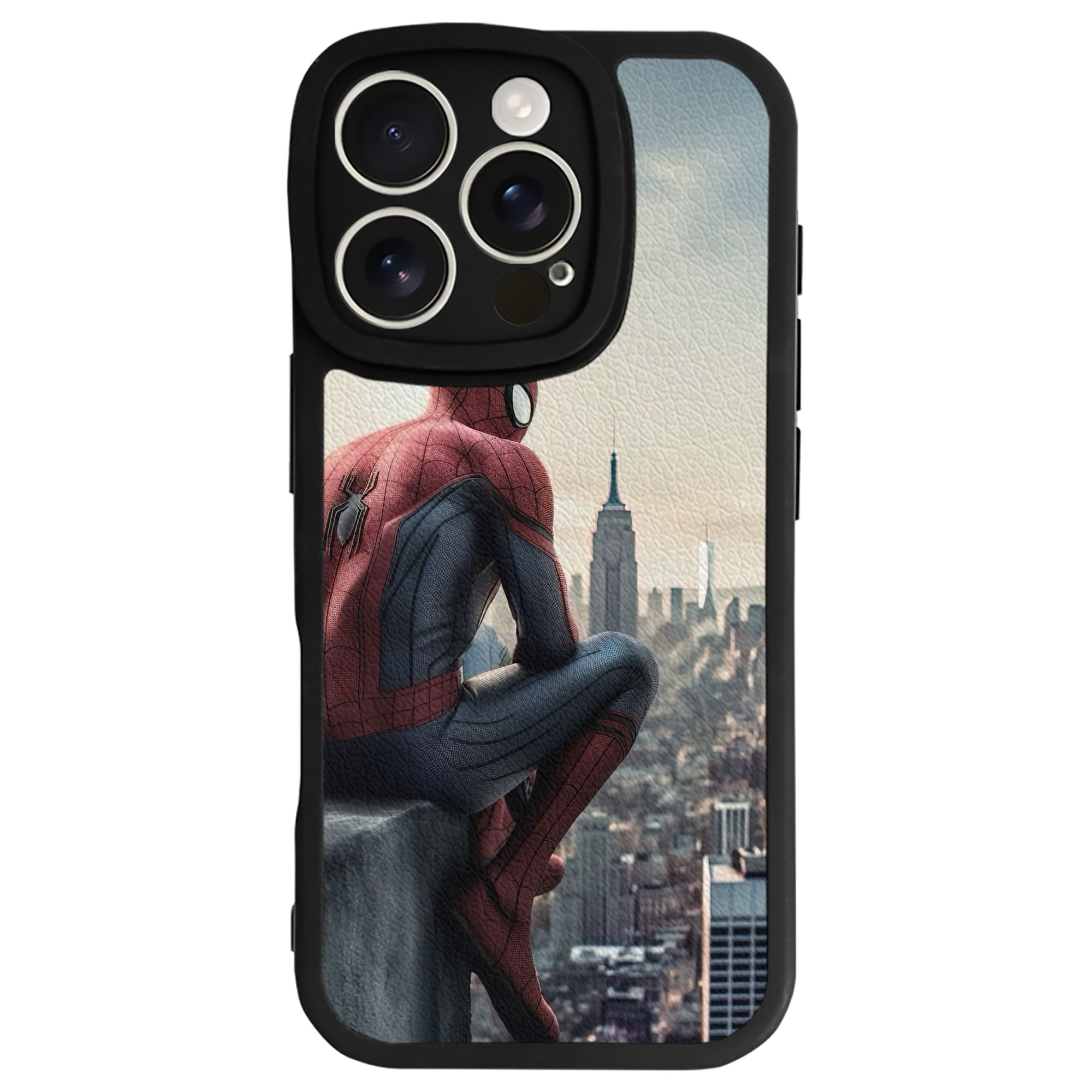 Spider Man スパイダーマン 【iPhone 16シリーズ対応】シリコンスマホケース（レザー調） 材質：シリコン